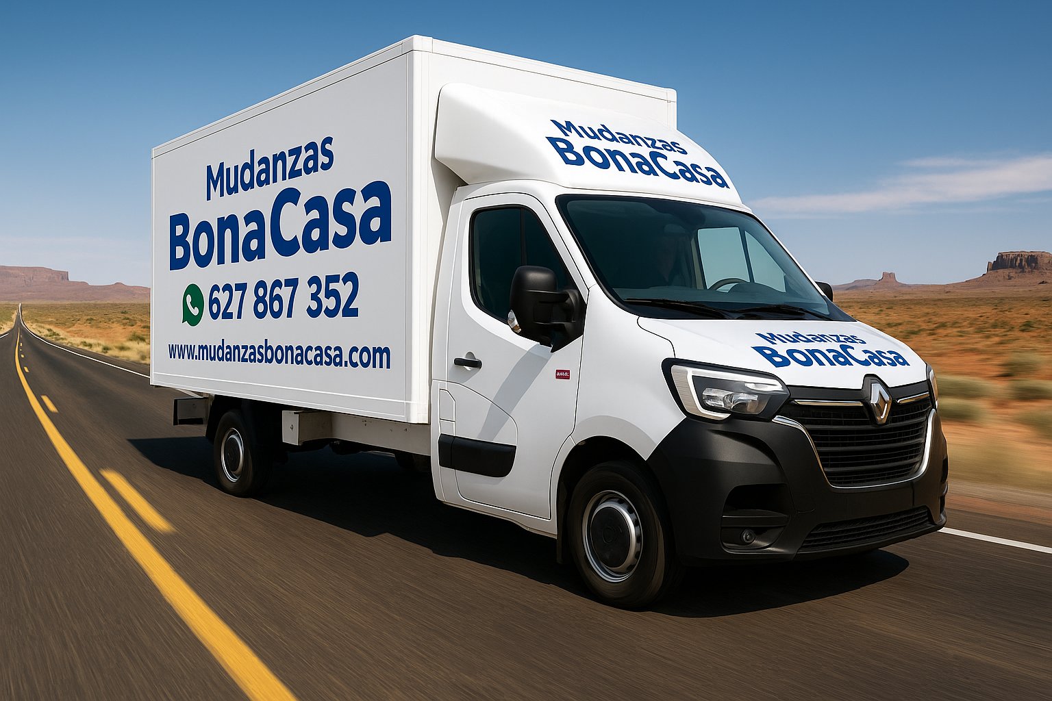 Camión Mudanzas Bonacasa en carretera